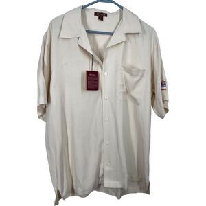 NWT Men’s Red House 100% silk NFL Alumni button up shirt .